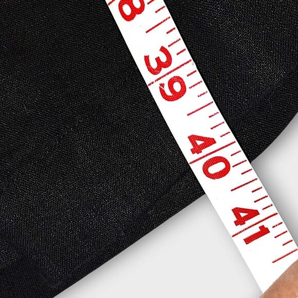 H by Halston Womens‎ Dress Sz 14 Black Linen Midi Shirt Short Sleeve Lagenlook - Picture 15 of 15